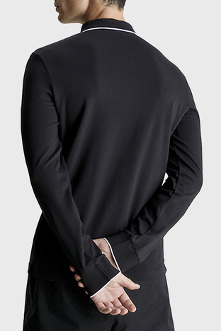 Calvin Klein - Calvin Klein Regular Fit Uzun Kollu K10K112753BEH Erkek Polo Yaka T Shirt K10K112753 BEH SİYAH (1)