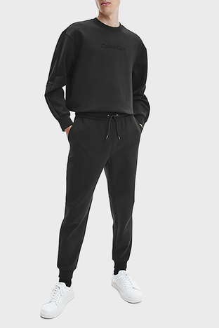 Calvin Klein - Calvin Klein Relaxed Fit Elastik Bel Bantlı Pamuklu Cepli Jogger Erkek Pantolon K10K108047 BEH SİYAH