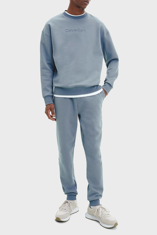 Calvin Klein - Calvin Klein Relaxed Fit Elastik Bel Bantlı Pamuklu Cepli Jogger Erkek Pantolon K10K108047 POC GRİ