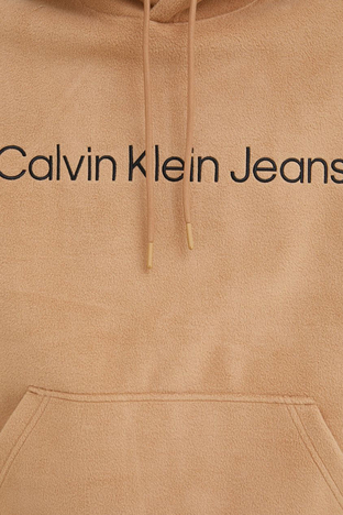 Calvin Klein - Calvin Klein Relaxed Fit Pamuklu Kapüşonlu Kanguru Cepli Erkek Sweat J30J322193 GV7 CAMEL (1)