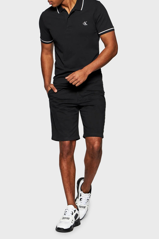 Calvin Klein - Calvin Klein Pamuklu Slim Fit Düğmeli Yaka Erkek Polo T Shirt J30J315603 BAE SİYAH (1)