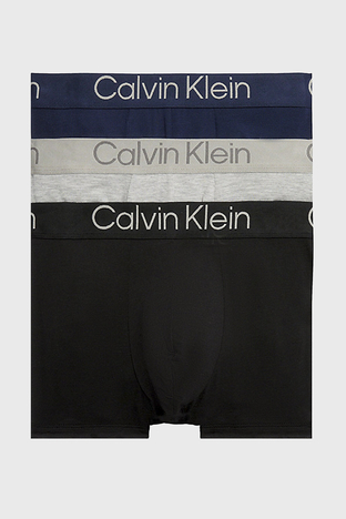 Calvin Klein - Calvin Klein Streç Modal 3 Pack 000NB3187AH44 Erkek Boxer 000NB3187A H44 Siyah-Lacivert-Gri