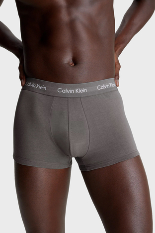 Calvin Klein - Calvin Klein Streç Pamuklu 3 Pack 0000U2664GMWQ Erkek Boxer 0000U2664G MWQ Gri-Krem-Turuncu (1)