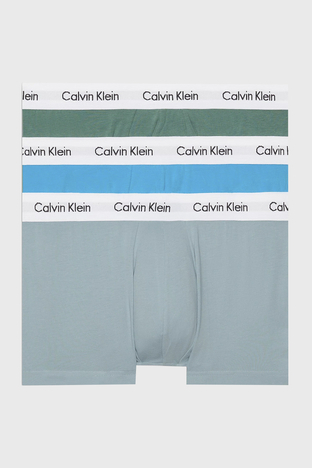 Calvin Klein - Calvin Klein Streç Pamuklu 3 Pack 0000U2664GN21 Erkek Boxer 0000U2664G N21 Yeşil-Mavi-Gri