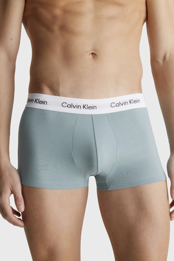 Calvin Klein Streç Pamuklu 3 Pack 0000U2664GN21 Erkek Boxer 0000U2664G N21 Yeşil-Mavi-Gri