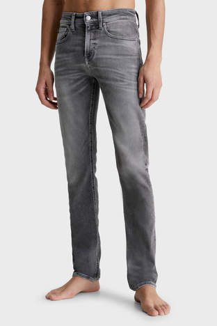 Calvin Klein - Calvin Klein Streç Pamuklu Düşük Bel Skinny Fit Dar Paça Jeans Erkek Pantolon J30J322838 1BZ GRİ