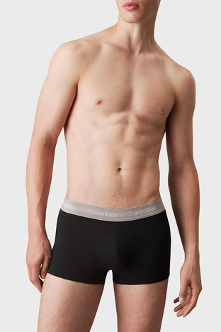 Calvin Klein - Calvin Klein Streç Pamuklu Logo Yazılı 3 Pack 0000U2664GQ41 Erkek Boxer 0000U2664G Q41 SİYAH (1)