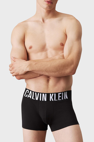 Calvin Klein - Calvin Klein Streç Pamuklu Logo Yazılı 3 Pack 000NB3608AQTJ Erkek Boxer 000NB3608A QTJ SİYAH (1)