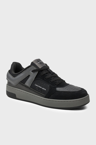 Calvin Klein - Calvin Klein Süet Sneaker YM0YM009940GQ Erkek Ayakkabı YM0YM00994 0GQ SİYAH-GRİ (1)