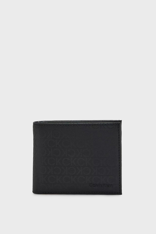 Calvin Klein - Calvin Klein Tamamı Logolu Erkek Cüzdan K50K510197 01I SİYAH