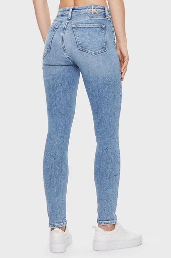 Calvin Klein Streç Pamuklu Yüksek Bel Süper Skinny Fit Jeans Bayan Kot Pantolon J20J221226 1A4 MAVİ