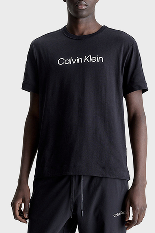 Calvin Klein - Calvin Klein Yumuşak Pamuklu Bisiklet Yaka Relaxed Fit 00GMS3K104BAE Erkek T Shirt 00GMS3K104 BAE SİYAH
