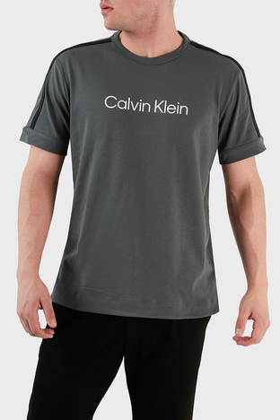 Calvin Klein - Calvin Klein Yumuşak Pamuklu Bisiklet Yaka Relaxed Fit 00GMS3K104LLZ Erkek T Shirt 00GMS3K104 LLZ GRİ