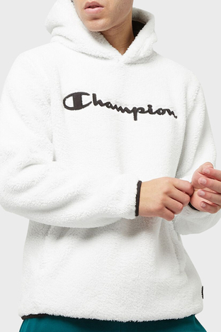 Champion - Champion Logolu Kapüşonlu Yumuşak Dokulu Polar Erkek Sweat 214973 BDB/NBK WW033 BEYAZ