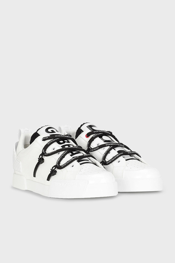 Dolce Gabbana Deri Sneaker Erkek Ayakkabı CS1783 AJ986 89697 BEYAZ