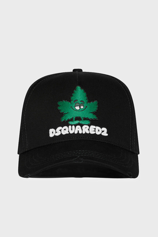 Dsquared2 - Dsquared2 Logolu Pamuklu Vintage Efektli Erkek Şapka BCM0695 05C00001 2124 SİYAH