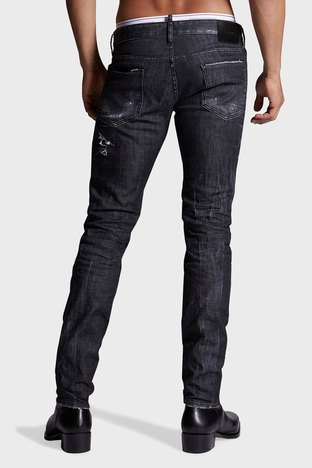 Dsquared2 - Dsquared2 Pamuklu Normal Bel Slim Fit Jeans Erkek Kot Pantolon S71LB0967 S30357 900 SİYAH (1)