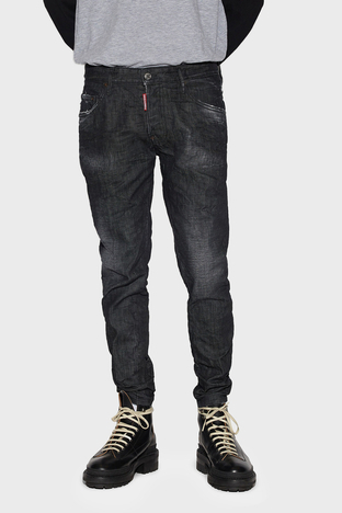 Dsquared2 - Dsquared2 Skater Streç Pamuklu Normal Bel Slim Fit Jeans Erkek Kot Pantolon S74LB1228 S30357 900 SİYAH (1)