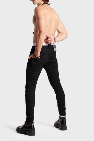 Dsquared2 - Dsquared2 Skater Streç Pamuklu Normal Bel Slim Fit Jeans Erkek Kot Pantolon S74LB1282 S30730 900 SİYAH (1)