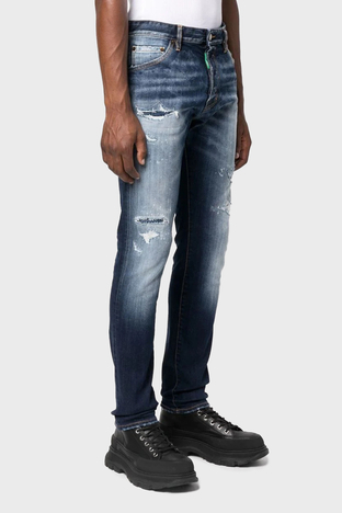 Dsquared2 - Dsquared2 Streç Pamuklu Regular Fit Cool Guy Jeans Erkek Kot Pantolon S78LB0077 S30819 470 LACİVERT (1)