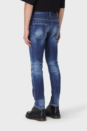 Dsquared2 Streç Pamuklu Skinny Fit Jeans Erkek Kot Pantolon S71LB1357 S30872 470 LACİVERT