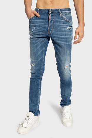 Dsquared2 - Dsquared2 Streç Pamuklu Skinny Fit Jeans Erkek Kot Pantolon S74LB1445 S30342 470 LACİVERT (1)