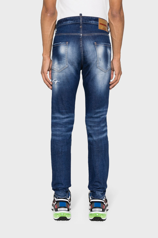 Dsquared2 - Dsquared2 Streç Pamuklu Skinny Fit Jeans Erkek Kot Pantolon S74LB1452 S30663 470 LACİVERT (1)