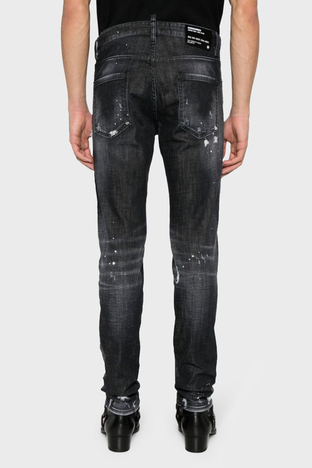 Dsquared2 - Dsquared2 Streç pamuklu Skinny Fit Jeans Erkek Kot Pantolon S74LB1480 S30357 900 SİYAH (1)