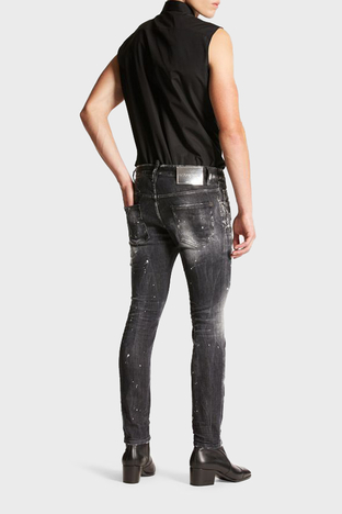 Dsquared2 - Dsquared2 Streç Pamuklu Skiny Fit Jeans Erkek Kot Pantolon S71LB1373 S30503 900 SİYAH (1)