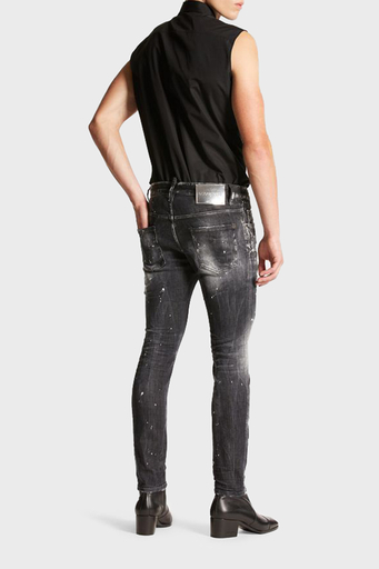 Dsquared2 Streç Pamuklu Skiny Fit Jeans Erkek Kot Pantolon S71LB1373 S30503 900 SİYAH