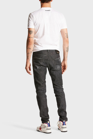 Dsquared2 - Dsquared2 Streç Pamuklu Slim Fit Jeans Erkek Kot Pantolon S71LB1358 S30357 900 SİYAH (1)