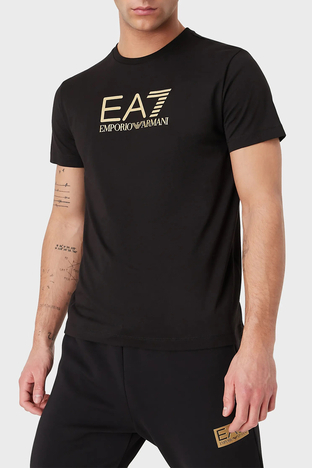EA7 - EA7 % 100 Pamuk Regular Fit Bisiklet Yaka Erkek T Shirt 6LPT12 PJM9Z 1200 SİYAH