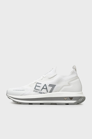 Ea7 - EA7 Bağcıklı Logolu Sneaker Unisex Ayakkabı X8X113 XK269 T542 BEYAZ-GRİ (1)