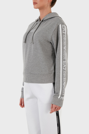 Ea7 - EA7 Baskılı Regular Fit Kapüşonlu Bayan Sweat 6KTM08 TJAVZ 3905 GRİ (1)