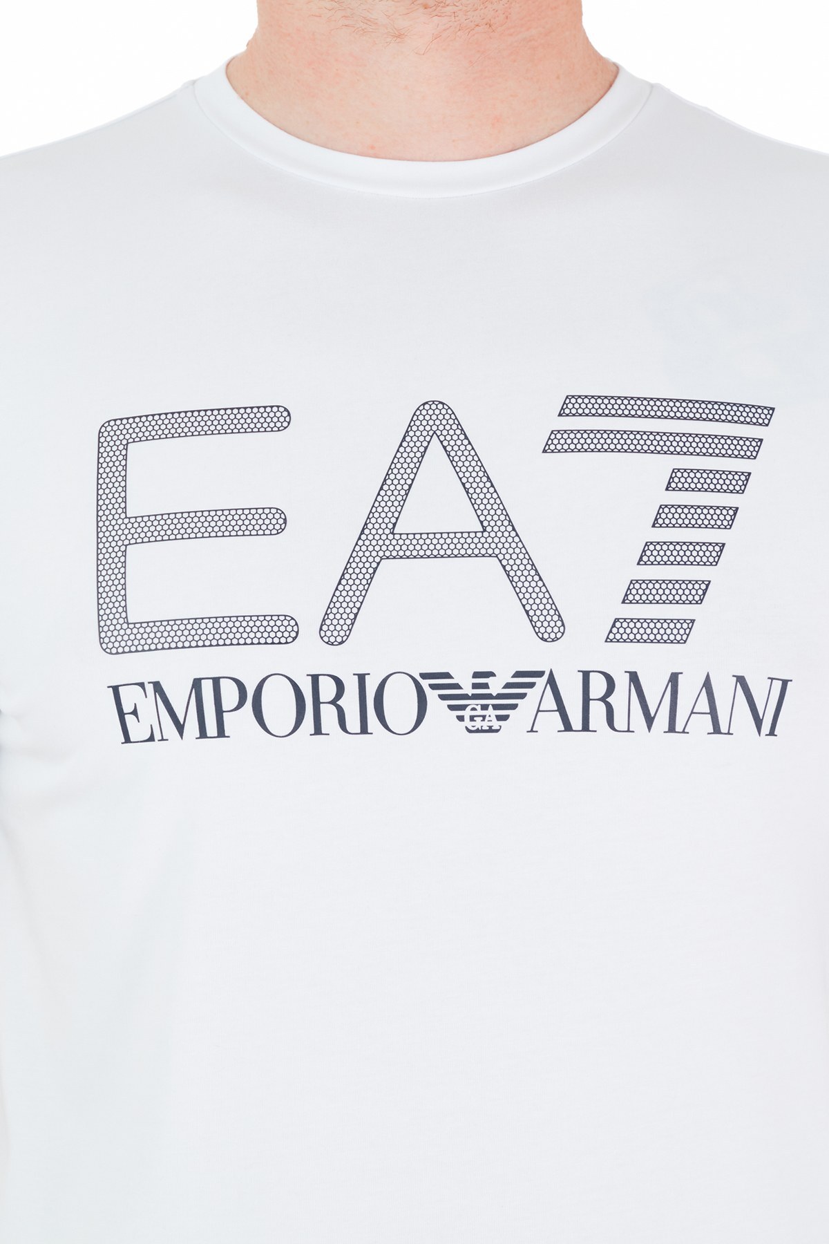 EA7 Erkek T Shirt 3KPT62 PJ03Z 1100 BEYAZ