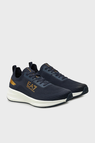 EA7 - EA7 Logolu Kalın Tabanlı Sneaker Unisex Ayakkabı X8X149 XK349 U009 LACİVERT-GOLD (1)