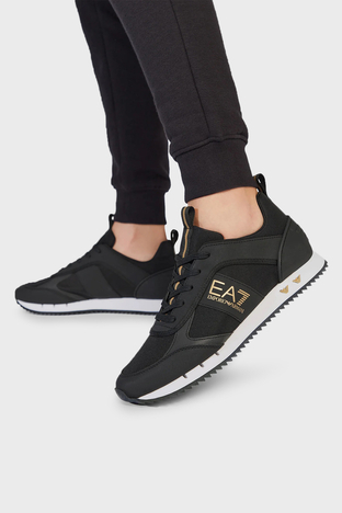 EA7 - EA7 Logolu Sneaker Unisex Ayakkabı X8X027 XK219 R659 SİYAH-GOLD (1)