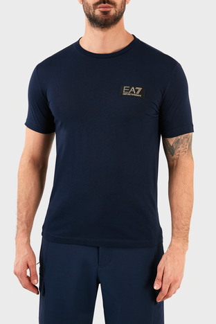 Ea7 - EA7 Pamuklu Regular Fit Bisiklet Yaka Erkek T Shirt 3RPT19 PJM9Z 1554 LACİVERT