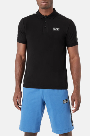 EA7 - EA7 Pamuklu Regular Fit Düğmeli Erkek Polo T Shirt 3RPF52 PJ02Z 1200 SİYAH