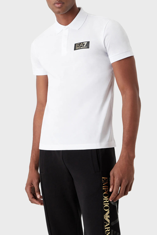 Ea7 - EA7 Pamuklu Slim Fit Düğmeli Erkek Polo T Shirt 3RPF01 PJ5AZ 1100 BEYAZ
