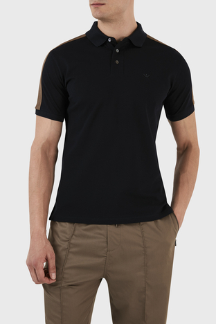 Emporio Armani - Emporio Armani % 100 Pamuk Regular Fit Düğmeli T Shirt Erkek Polo 3R1F72 1JTKZ 0920 LACİVERT (1)