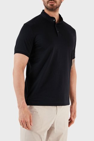 Emporio Armani - Emporio Armani % 100 Pamuk Regular Fit Triko Düğmeli Erkek Polo T Shirt 3R1F71 1JGYZ 09J5 LACİVERT (1)