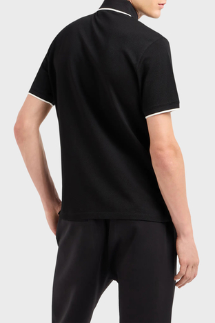 Emporio Armani - Emporio Armani % 100 Pamuklu Erkek Polo Yaka T Shirt 6D1F65 1JTKZ 00B9 SİYAH (1)