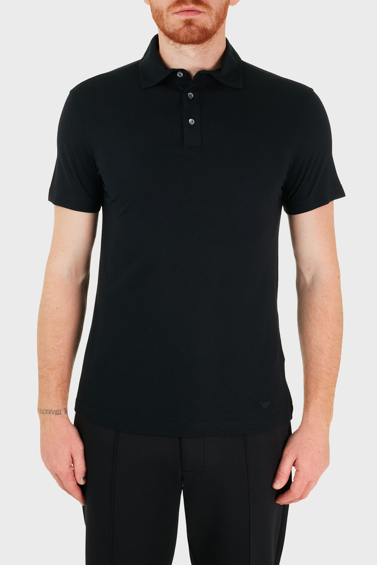 Emporio Armani Düğmeli T Shirt Erkek Polo 8N1F8W 1JQ2Z 0999 SİYAH