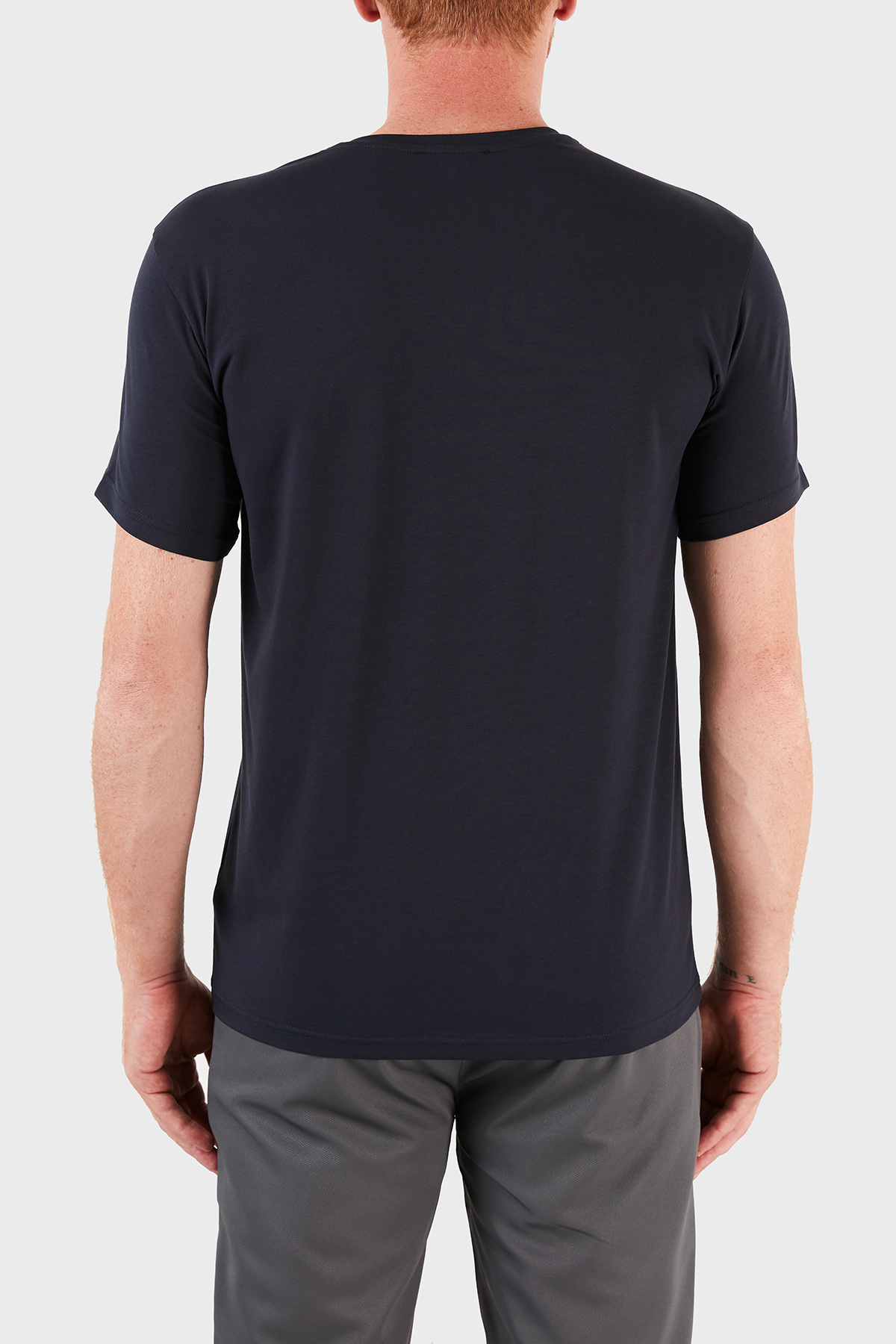 Emporio Armani Logo Baskılı V Yaka Pamuklu Erkek T Shirt S 111556 1P525 00135 LACİVERT
