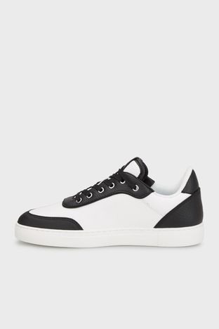 Emporio Armani - Emporio Armani Hakiki Deri Sneaker Bayan Ayakkabı X3X225 XF811 S277 SİYAH-BEYAZ (1)