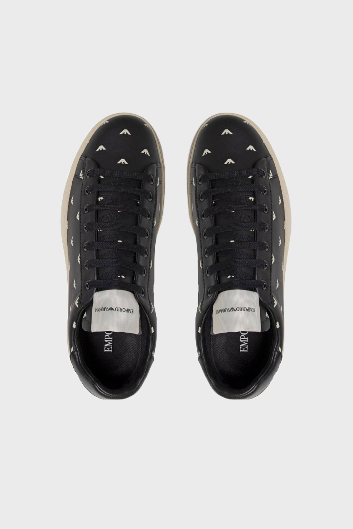 Emporio Armani Hakiki Deri Sneaker Erkek Ayakkabı X4X565 XM992 K001 SİYAH