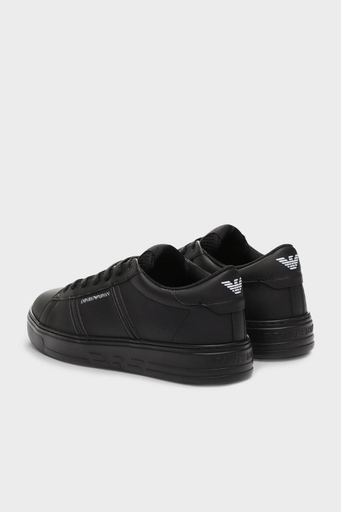Emporio Armani Hakiki Deri Sneaker Erkek Ayakkabı X4X570 XN840 K001 SİYAH