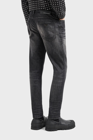 Emporio Armani - Emporio Armani J06 Düşük Bel Slim Fit Dar Paça Jeans Erkek Kot Pantolon 3D1J06 1D14Z 0006 SİYAH (1)