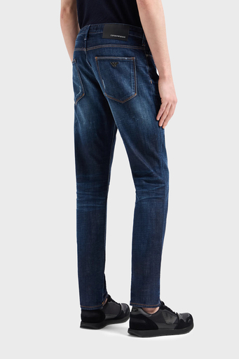 Emporio Armani J06 Düşük Bel Slim Fit Dar Paça Jeans Erkek Kot Pantolon 3D1J06 1D14Z 0942 LACİVERT